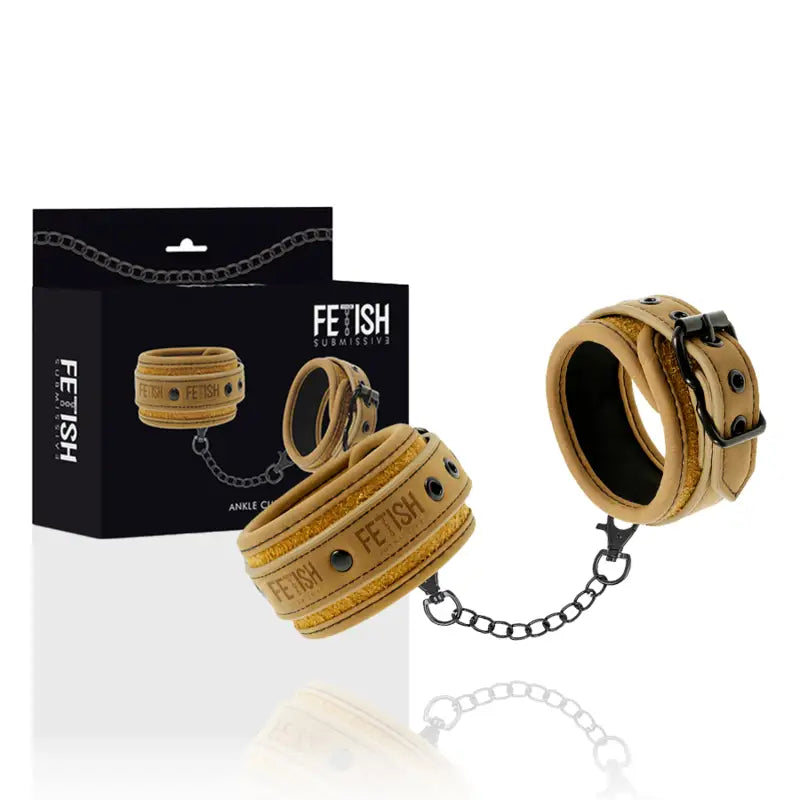 Fetish submissive origen - esposas tobillos cuero vegano