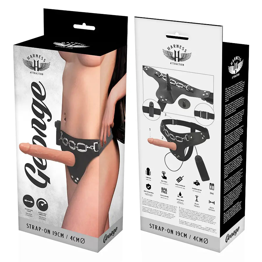 Harness attraction - arnés george realístico vibrador 19 cm