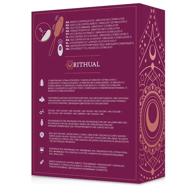 Rithual - priya huevo control remoto g-spot + vibración
