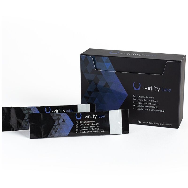 500 cosmetics - u-virility lube lubricante efecto frio 10 x