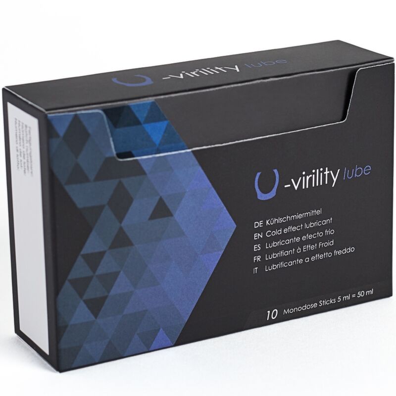 500 cosmetics - u-virility lube lubricante efecto frio 10 x