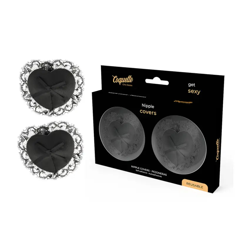 Coquette chic desire - cubre pezones lace negro