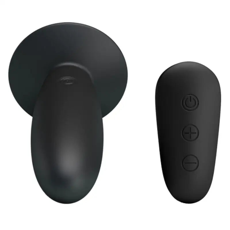 Mr play - plug anal con vibración negro control remoto