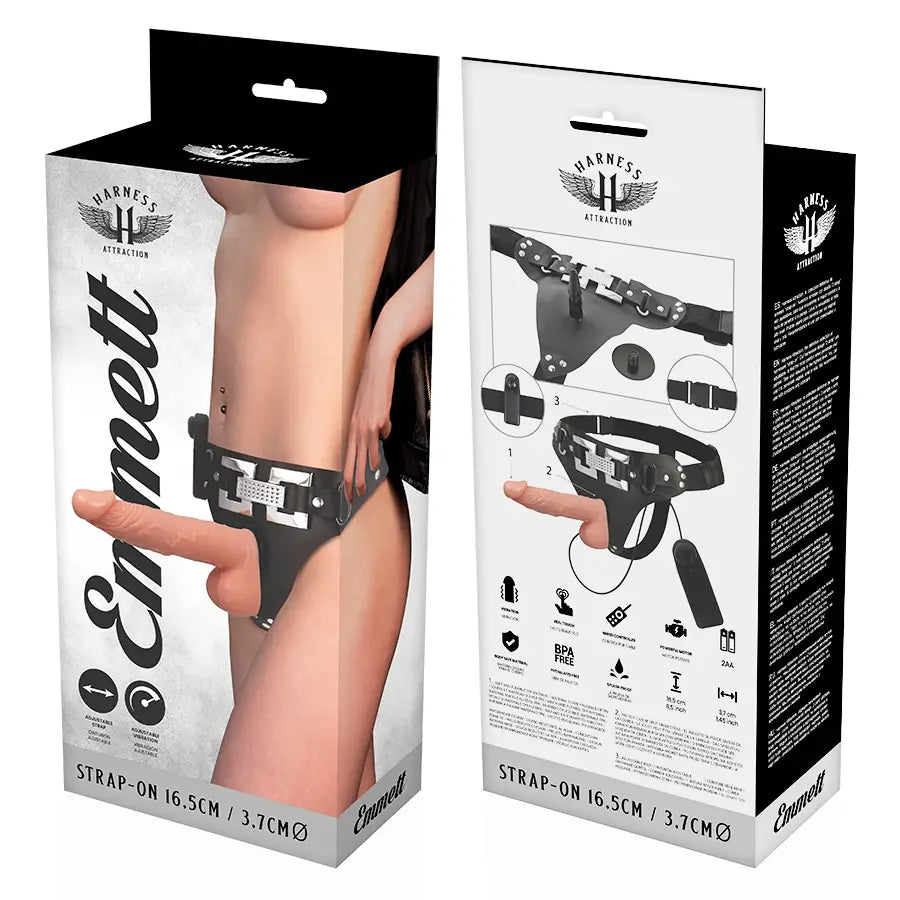Harness attraction - arnés emmett realístico vibrador 16.5