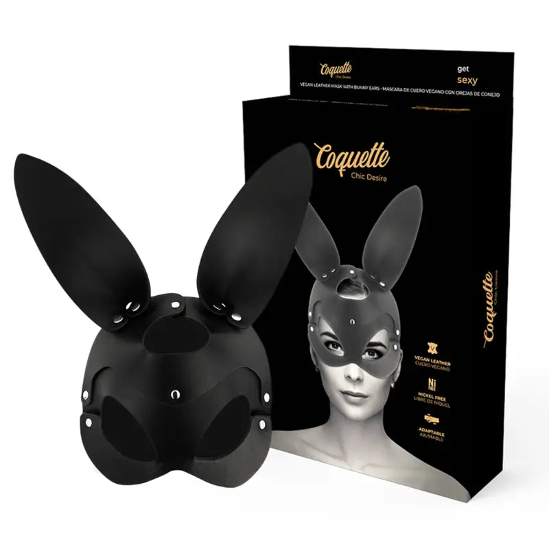Coquette chic desire - mascara cuero vegano con orejas
