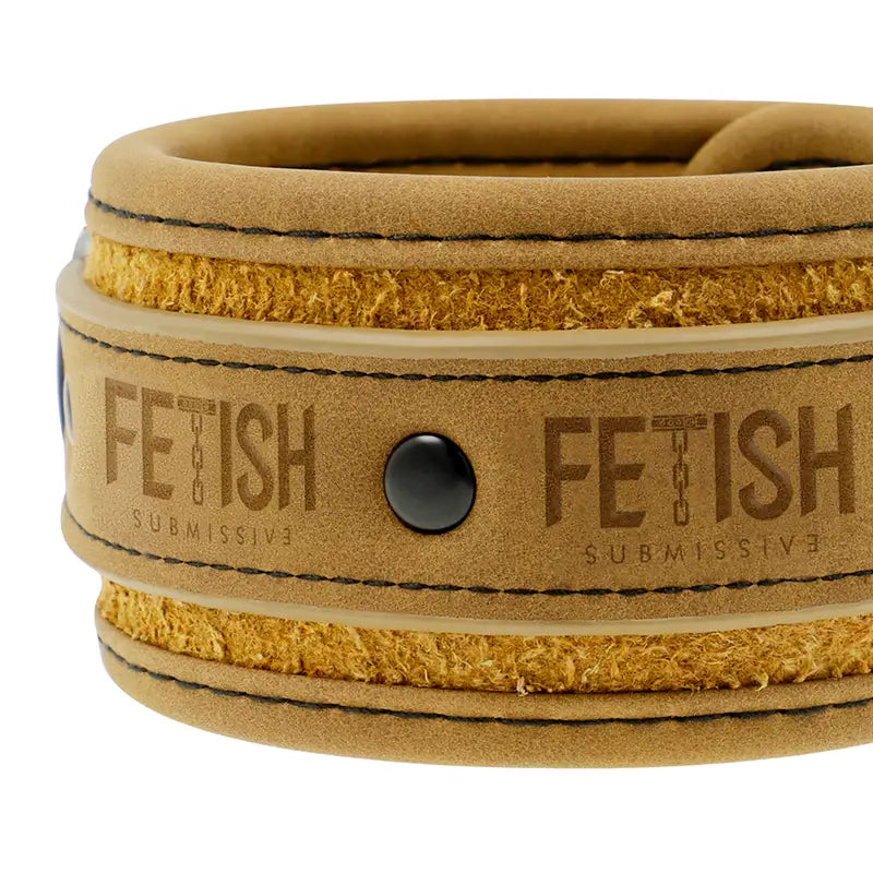 Fetish submissive origen - esposas cuero vegano con forro