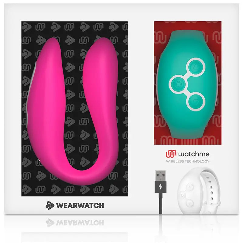 Wearwatch - vibrador dual technology watchme fucsia / agua