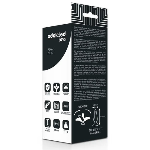 Addicted toys - anal plug 14.5 cm negro
