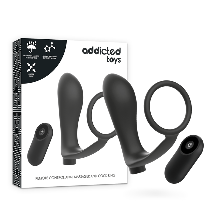 Addicted toys - anilla pene con plug anal control remoto