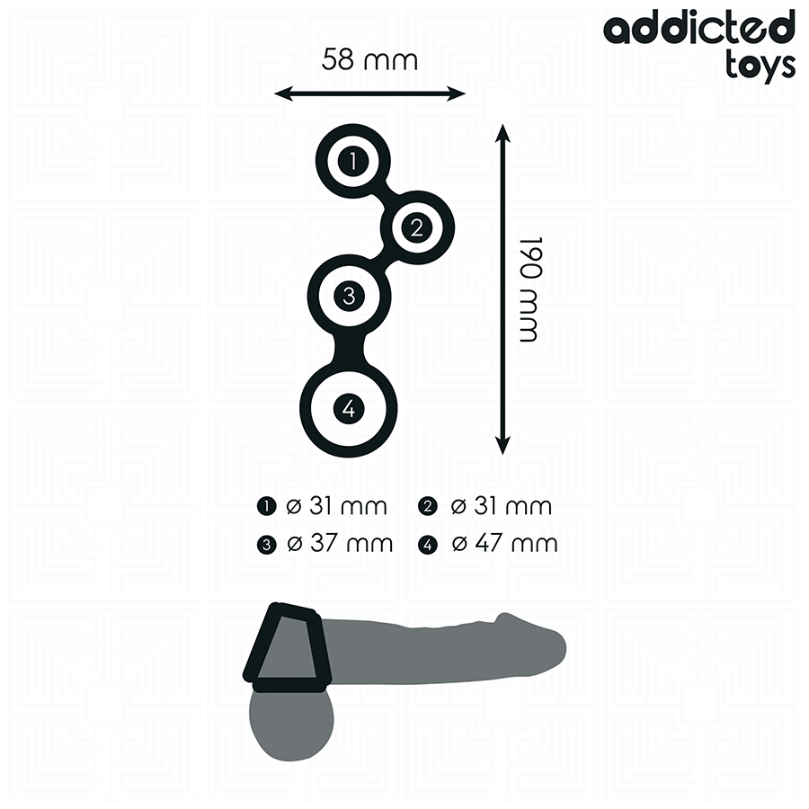Addicted toys - anillo para el pene con divisores