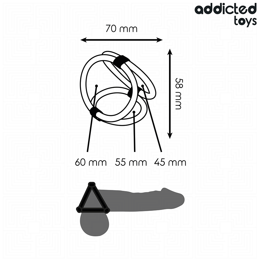 Addicted toys - anillo triple para el pene
