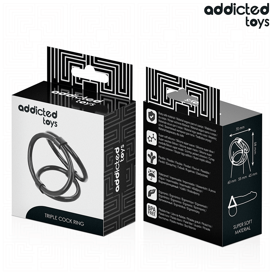 Addicted toys - anillo triple para el pene