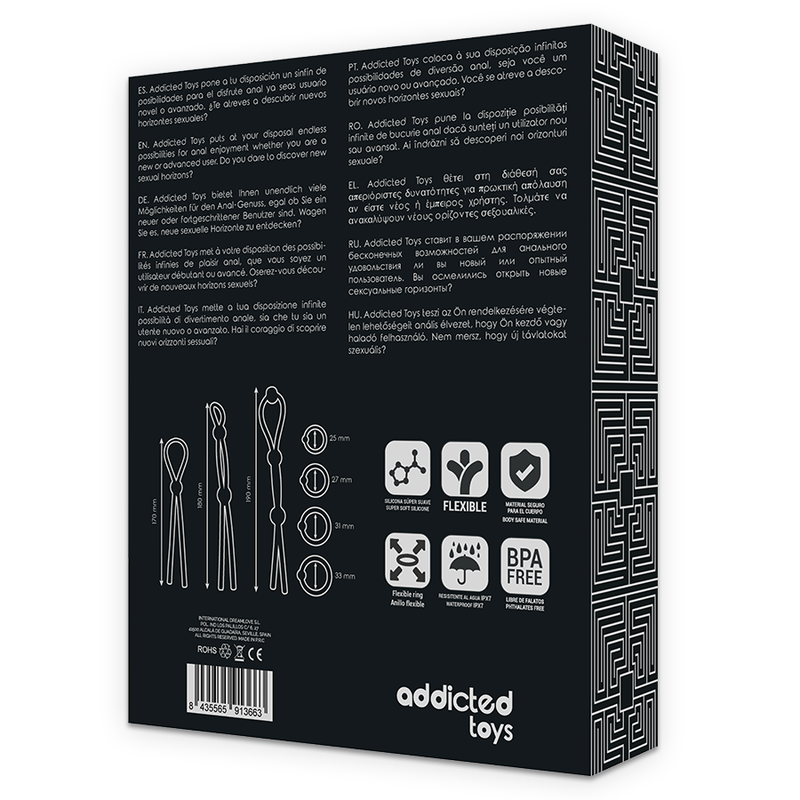 Addicted toys - kit de 7 anillas silicona flexible