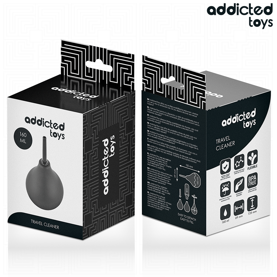 Addicted toys - limpiador anal de viaje talla m 160 ml