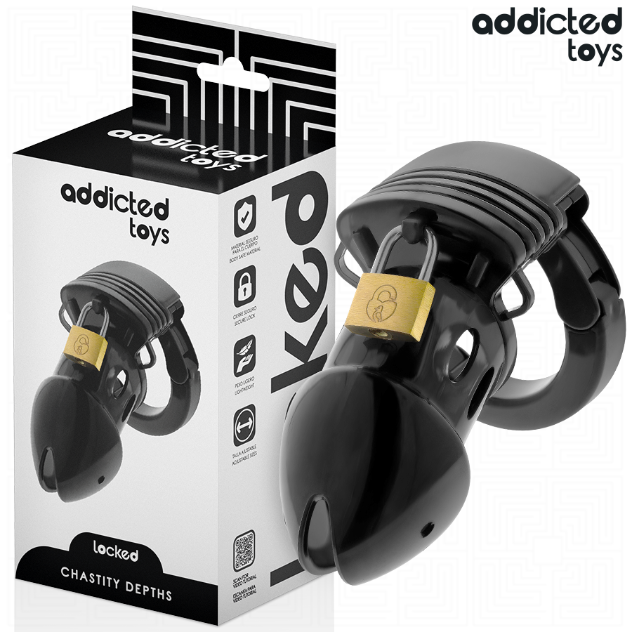 Addicted toys locked - chastity depths jaula para pene 7,5
