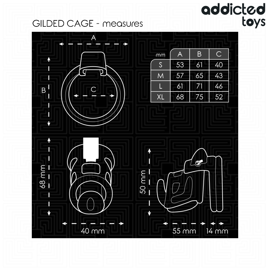Addicted toys locked - gilden cage jaula para pene