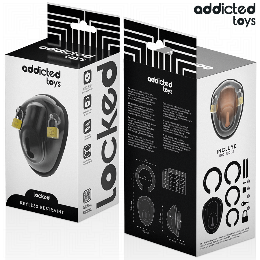 Addicted toys locked - keyless restraint jaula para pene