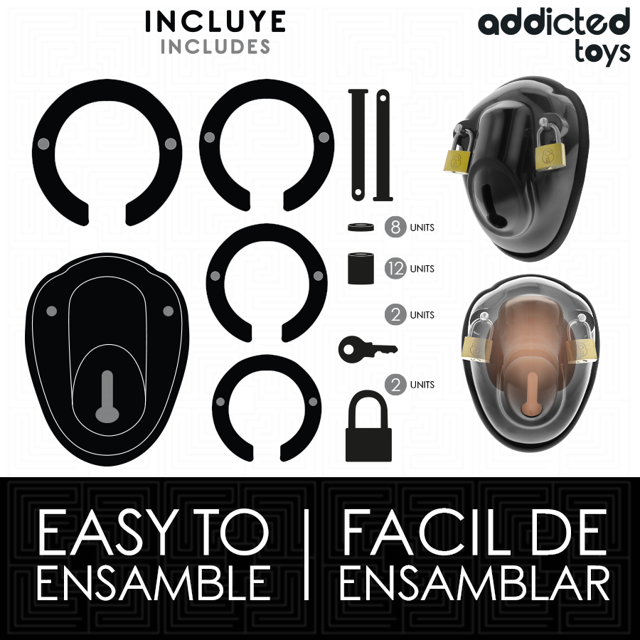 Addicted toys locked - keyless restraint jaula para pene