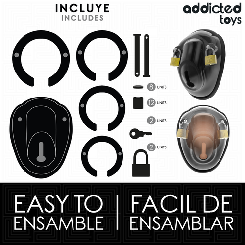 Addicted toys locked - keyless restraint jaula para pene