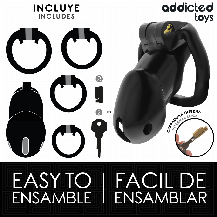 Addicted toys locked - mindnight cell jaula para pene talla