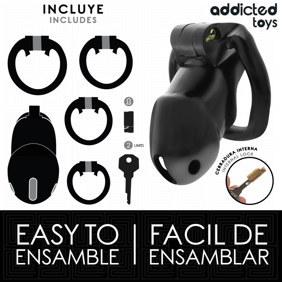 Addicted toys locked - mindnight cell jaula para pene talla