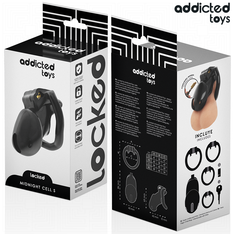 Addicted toys locked - mindnight cell jaula para pene talla