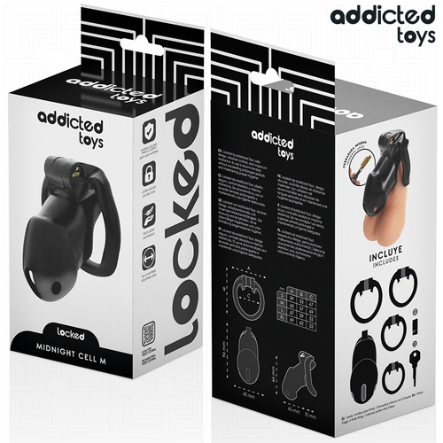 Addicted toys locked - mindnight cell jaula para pene talla