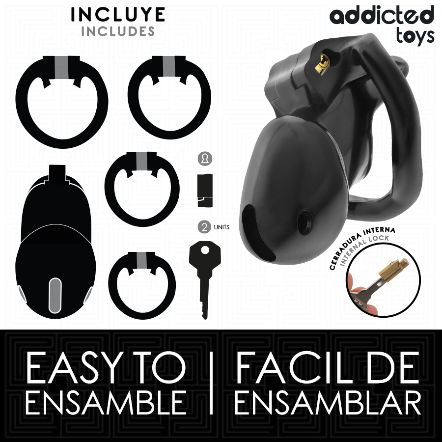 Addicted toys locked - mindnight cell jaula para pene talla
