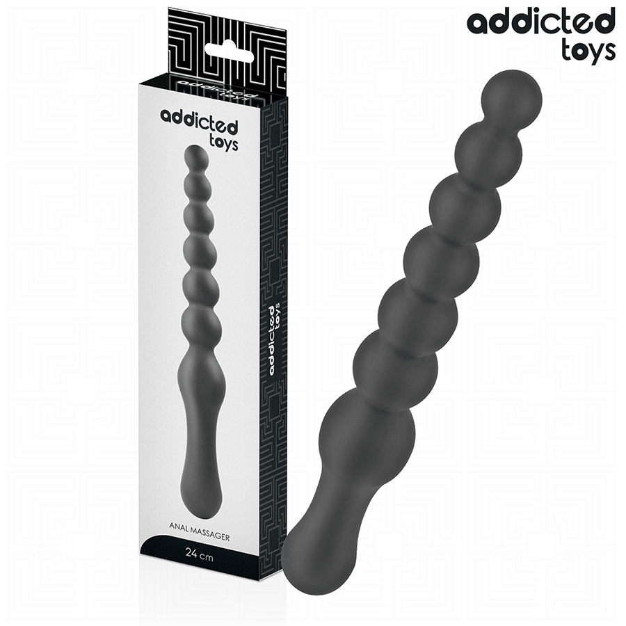 Addicted toys - masajeador anal doble silicona 24 cm