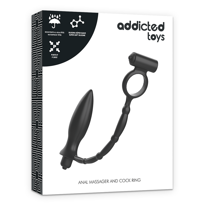 Addicted toys - plug anal con anillo vibrador