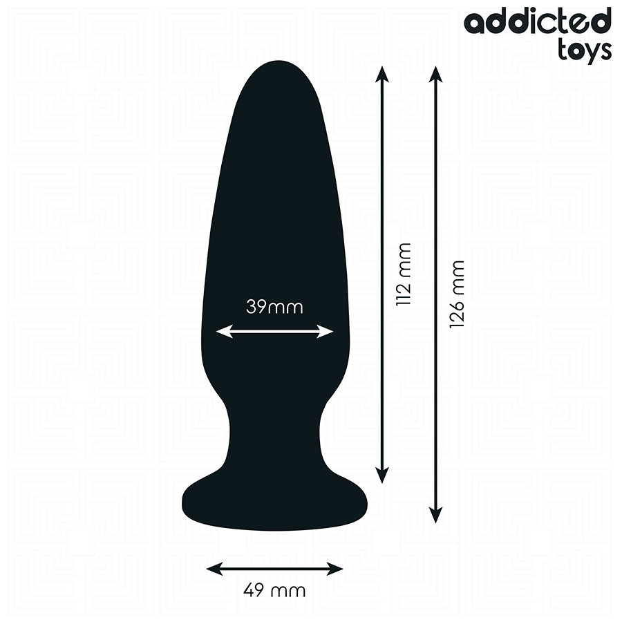 Addicted toys - plug anal con joya silicona talla l 12,6 cm