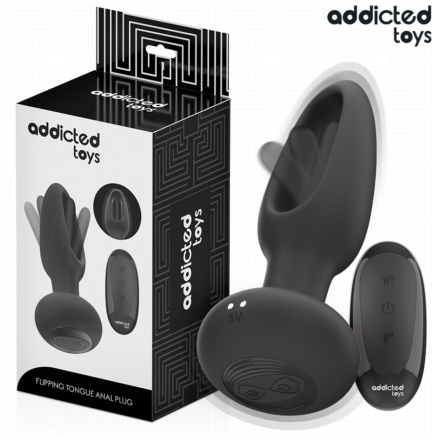 Addicted toys - plug anal con lengua vibradora y control
