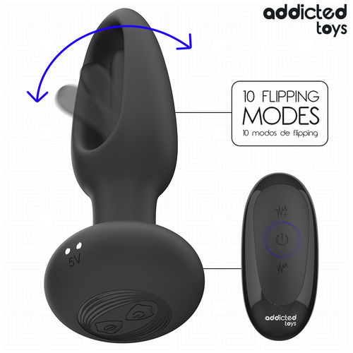 Addicted toys - plug anal con lengua vibradora y control
