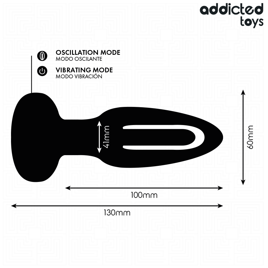 Addicted toys - plug anal con lengua vibradora y control