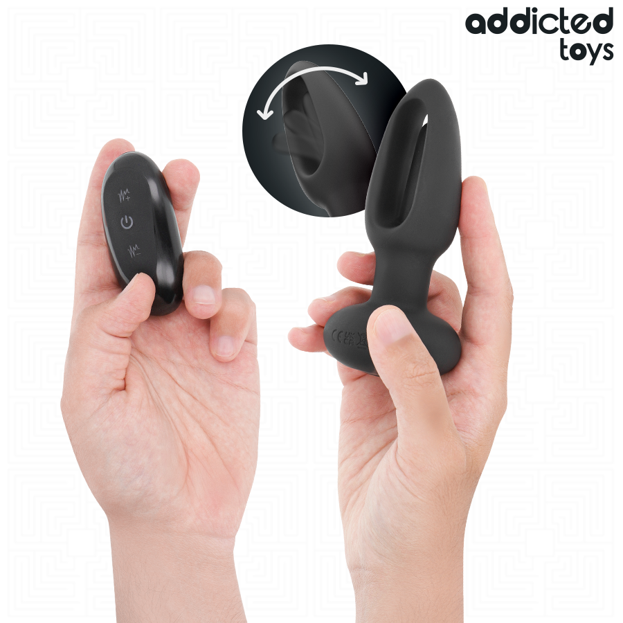 Addicted toys - plug anal con lengua vibradora y control