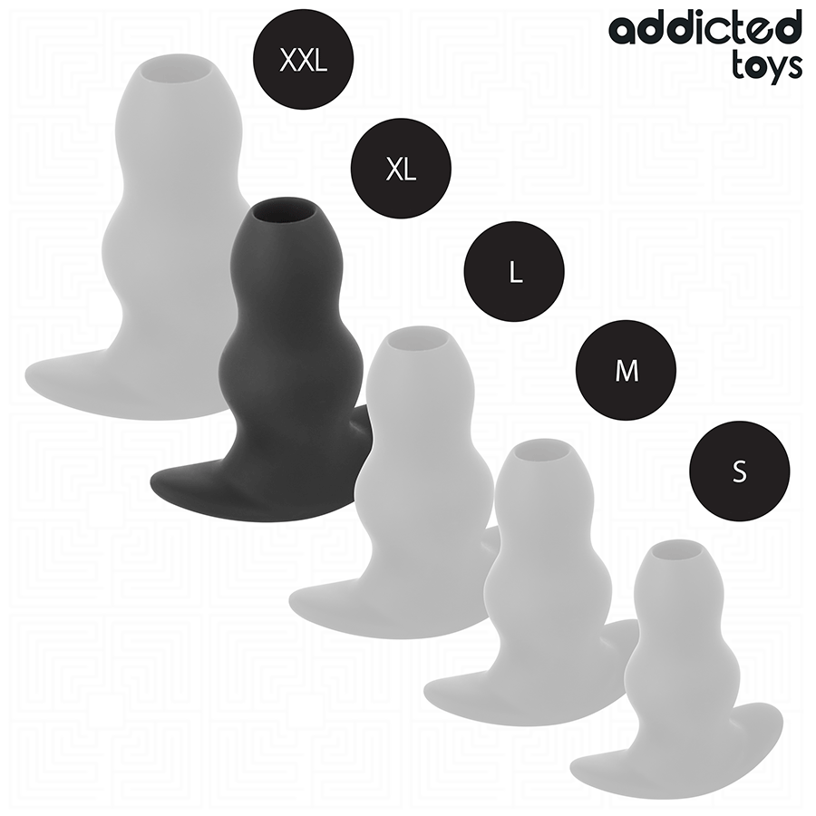 Addicted toys - plug anal hueco silicona talla xl 13,9 cm