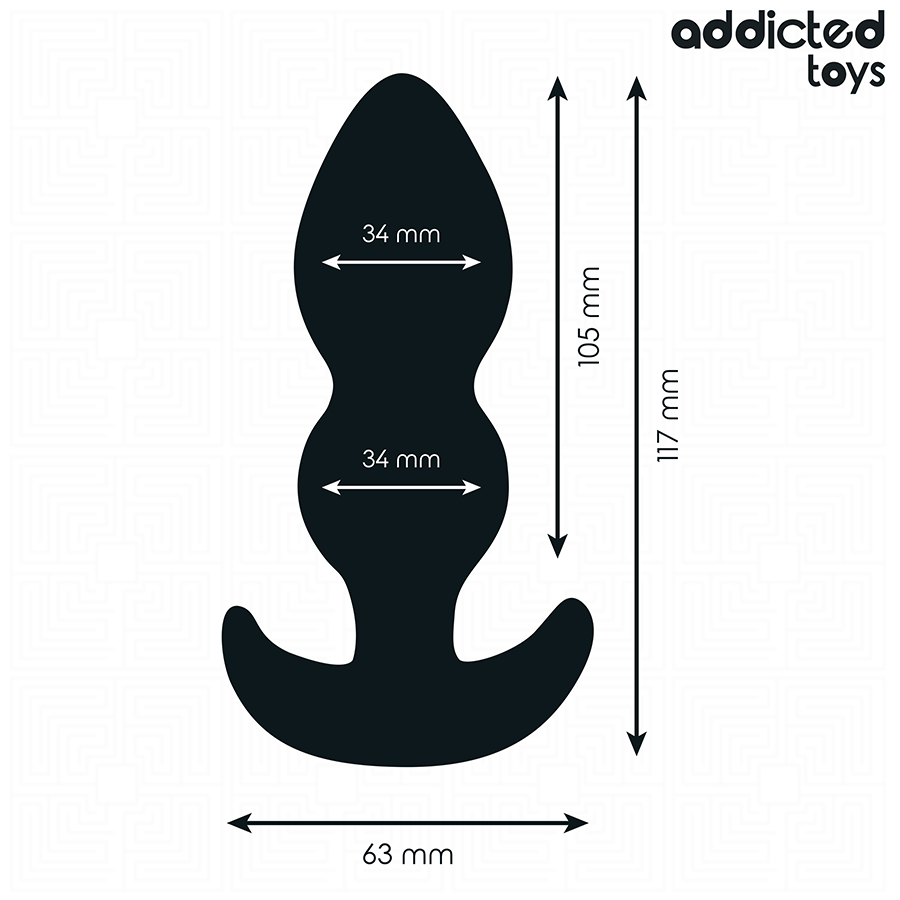 Addicted toys - plug anal silicona talla l 11,7 cm