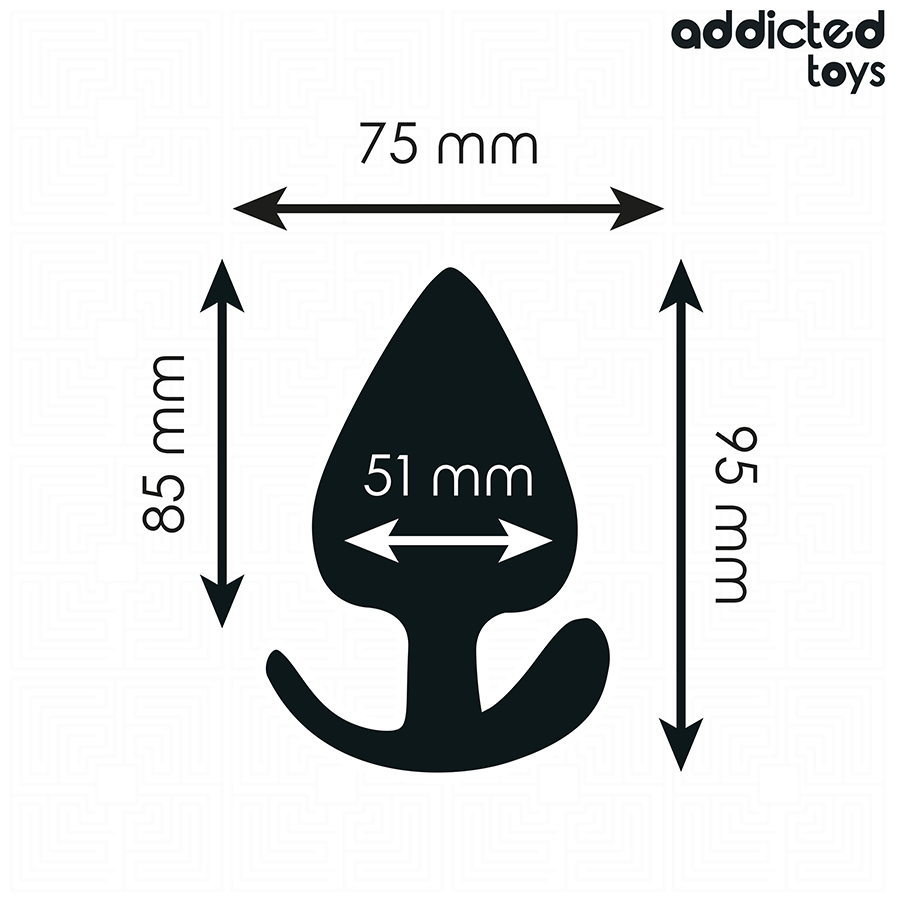 Addicted toys - plug anal silicona talla xl 9.5 cm