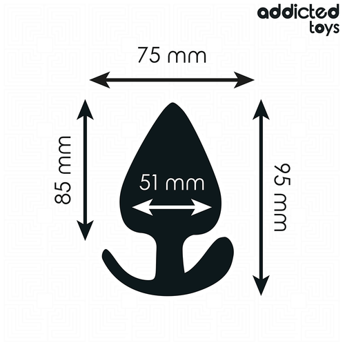 Addicted toys - plug anal silicona talla xl 9.5 cm