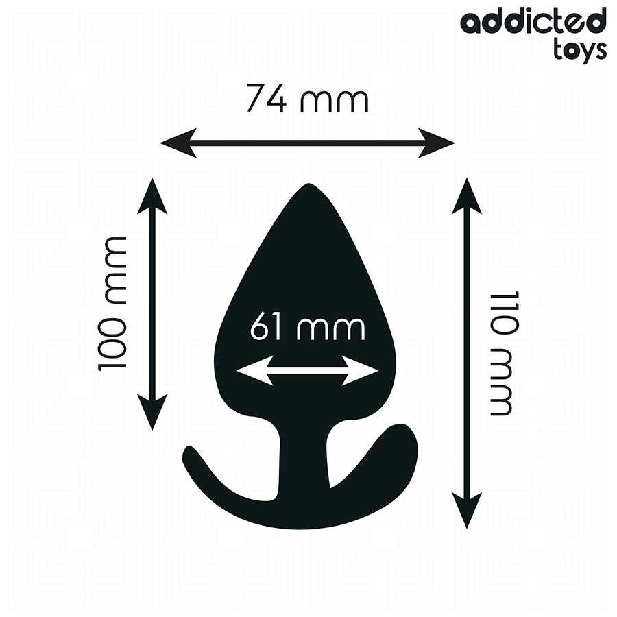 Addicted toys - plug anal silicona talla xxl 11 cm