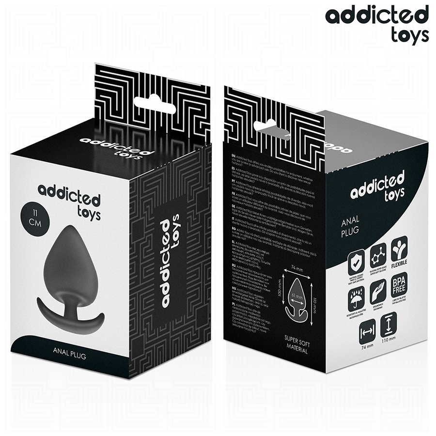 Addicted toys - plug anal silicona talla xxl 11 cm