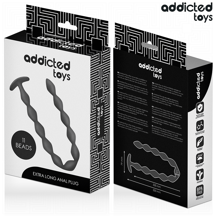 Addicted toys - rosario anal 27 cm extra largo silicona