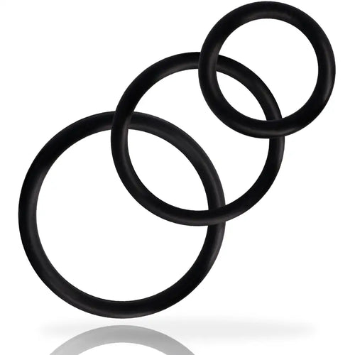 Addicted toys - set anillos pene negro