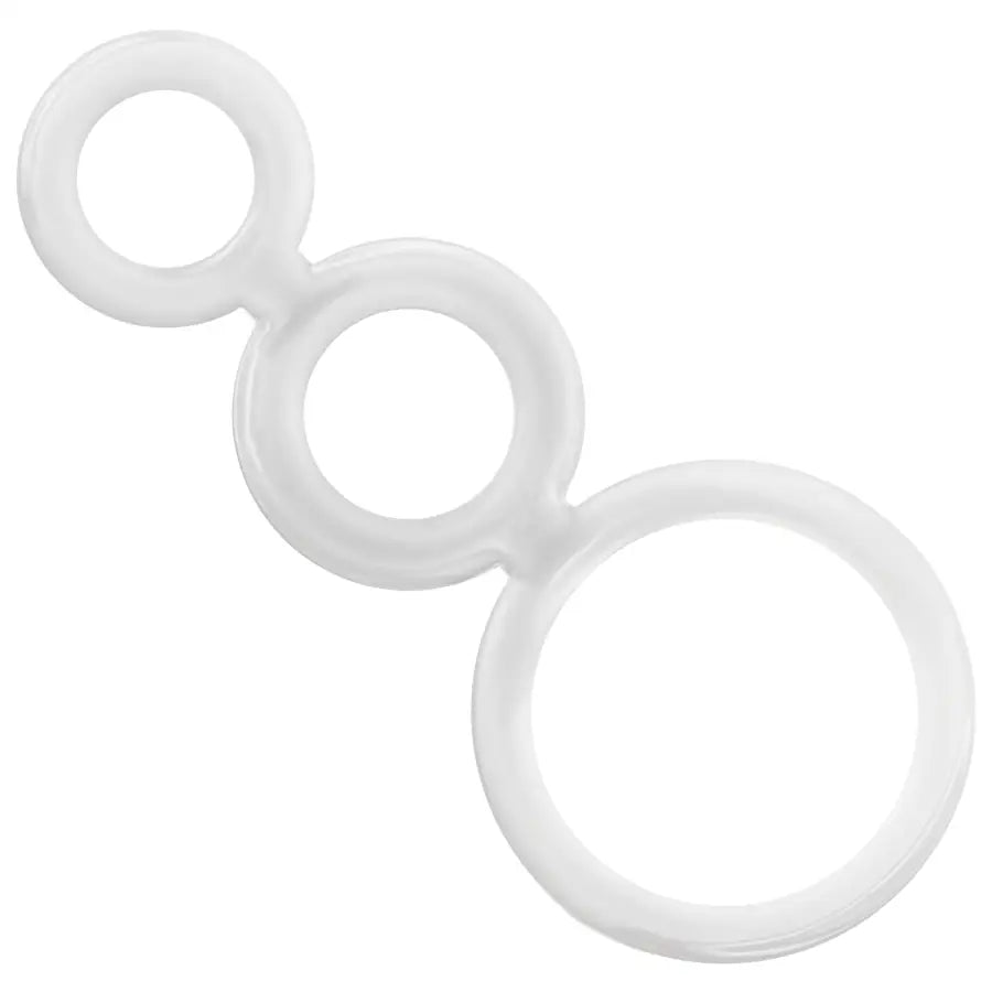 Addicted toys - set anillos pene y testículos clear