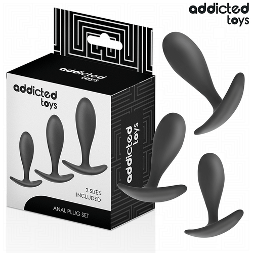 Addicted toys - set de 3 plug anal silicona modelo 2