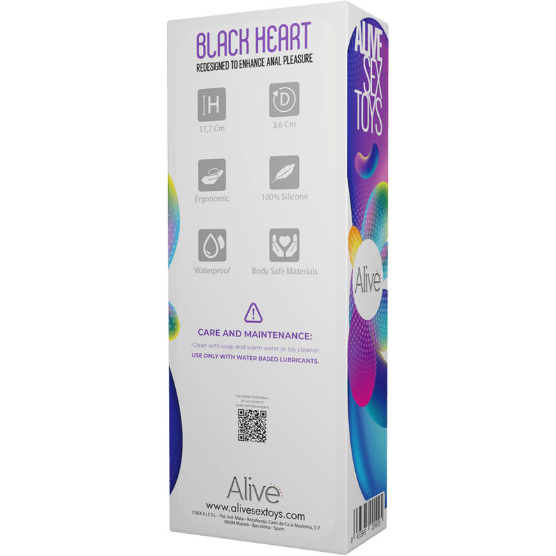 Alive - black heart estimulador anal