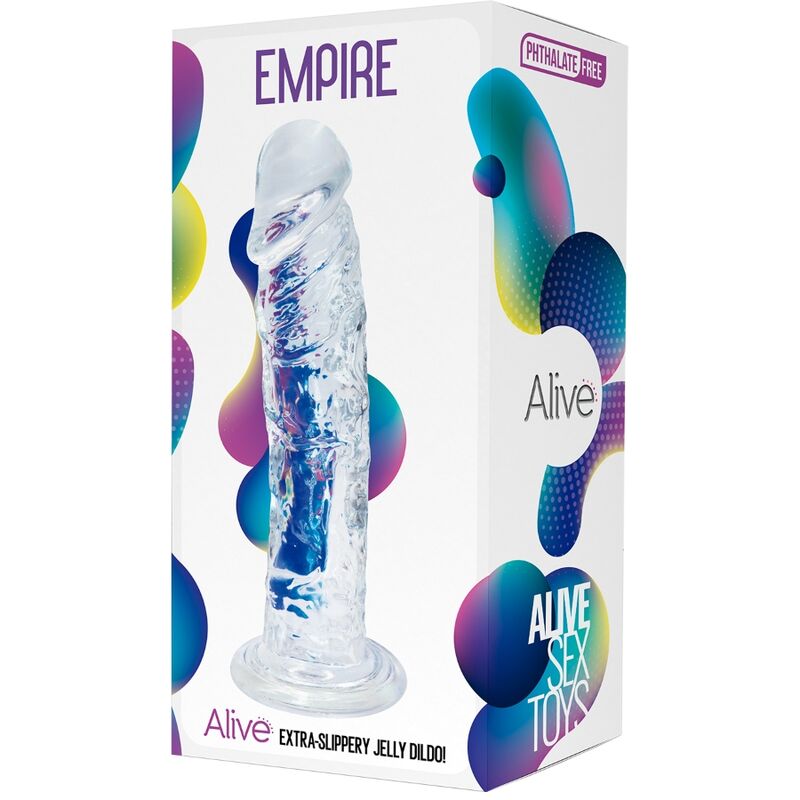 Alive - empire pene realístico transparente 19.3 cm