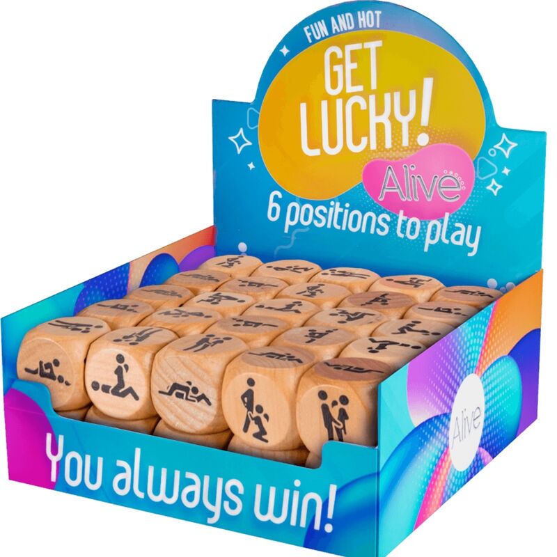 Alive - get lucky dado 6 posiciones (pack 50 unidades)