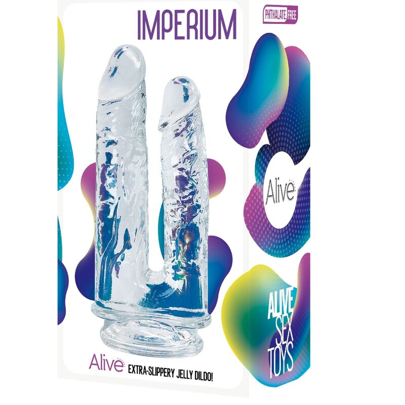 Alive - imperium pene realístico doble transparente 12/14 cm