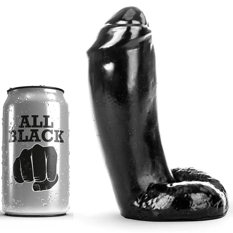 All black - dildo realístico 18 cm